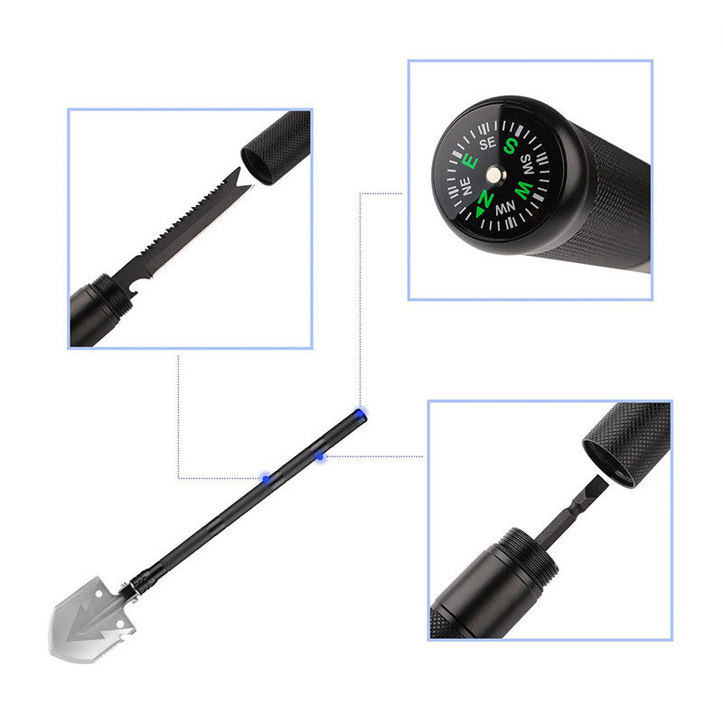 15-in-1 Heavy-Duty Multi-Function Folding Shovel (Black) Stealth Angel Survival