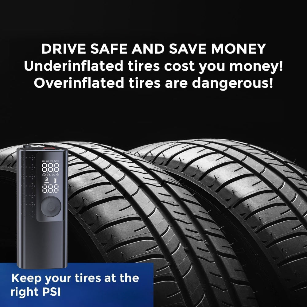 Tire ResQ - Tire Inflator Portable Air Compressor for Car, Motorcycle