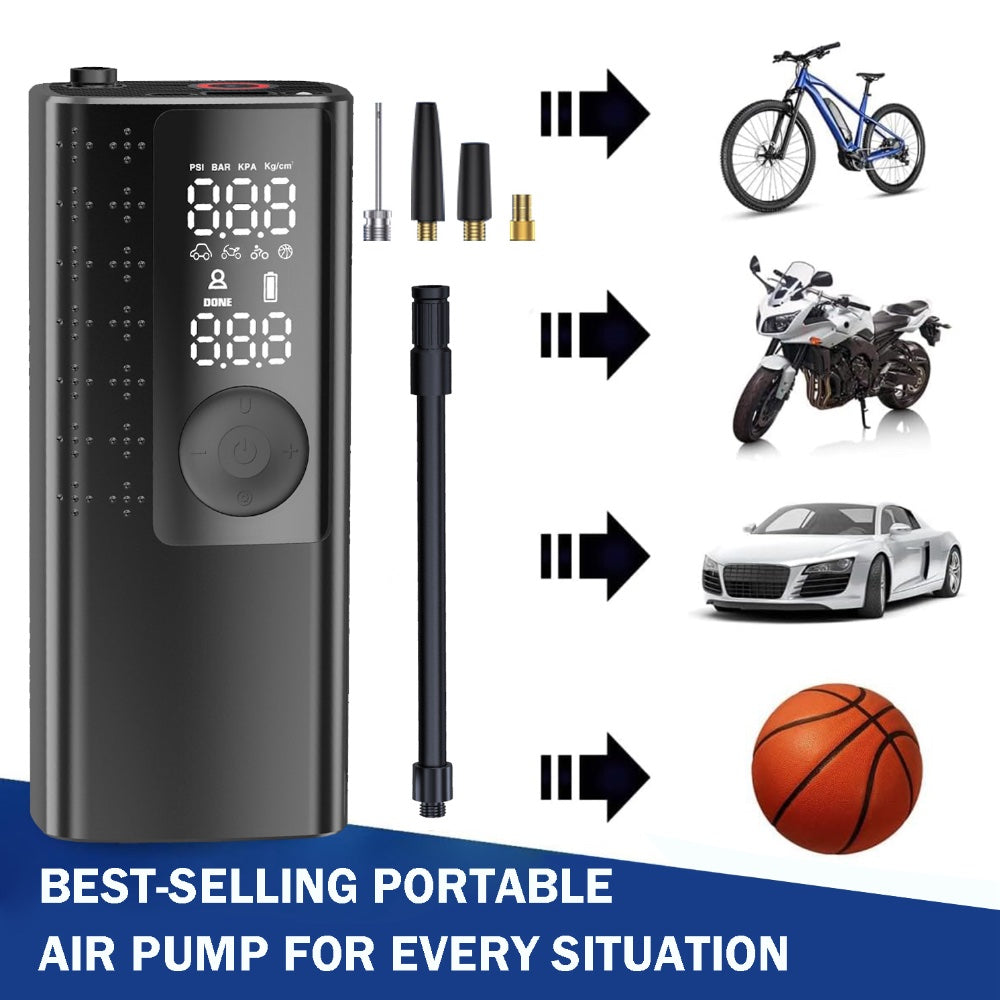 Tire ResQ - Tire Inflator Portable Air Compressor for Car, Motorcycle