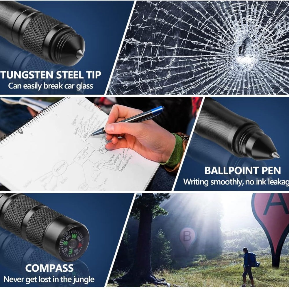 16 In 1 Survival Tool Flashlight/Pen/Flint and More! Stealth Angel Survival
