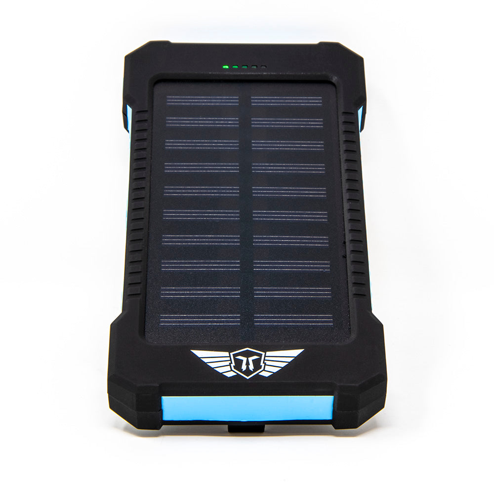10,000mAH Water Resistant / Shockproof Solar Dual-USB Charger and LED Light Stealth Angel Survival