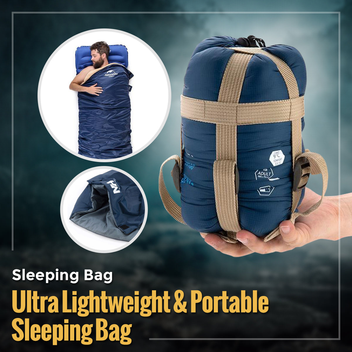Ultra Lightweight Sleeping Bag & Portable Stealth Angel Survival