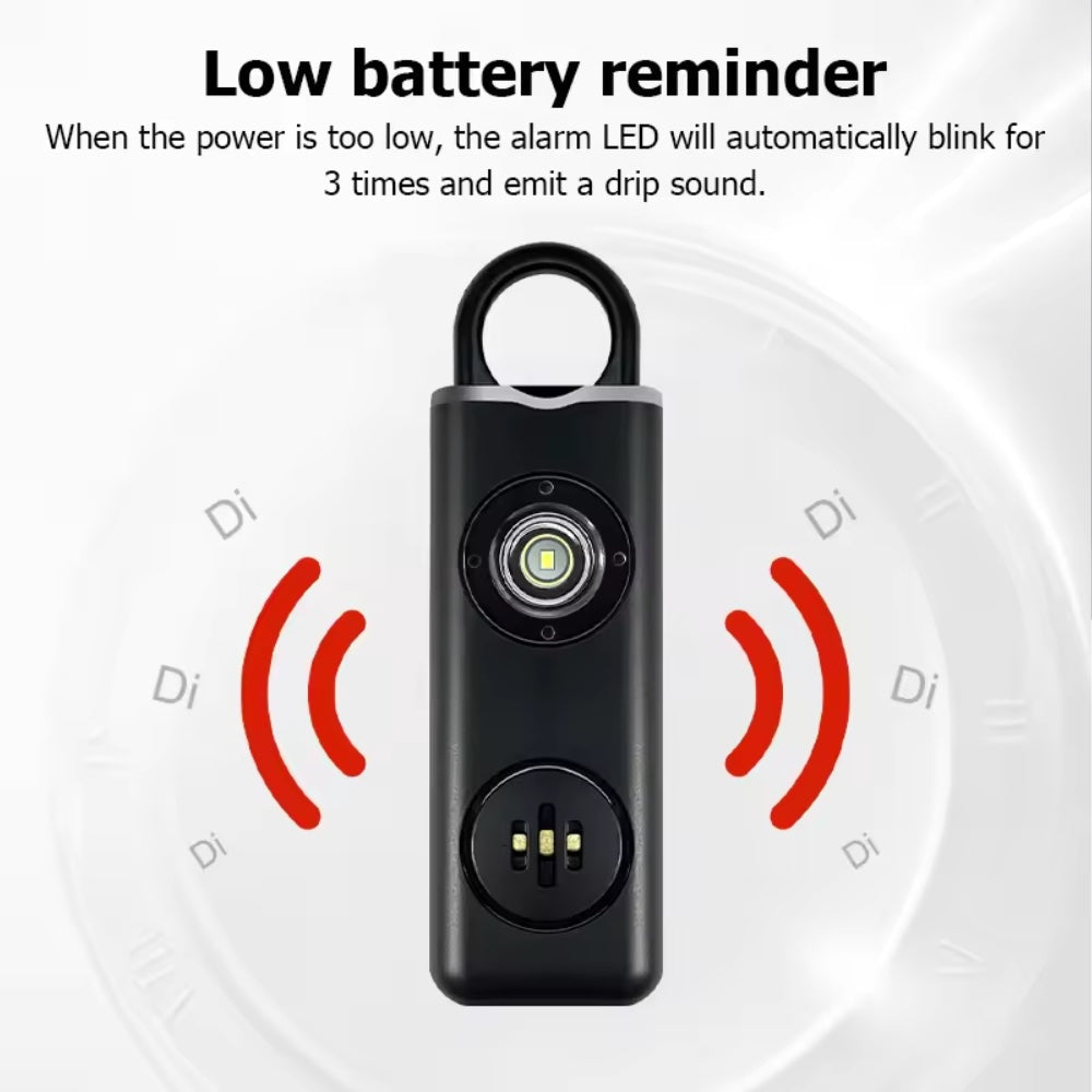 Self Defense Alarm Keychain, LED Flashlight with Strobe Light Rechargeable  Stealth Angel Survival