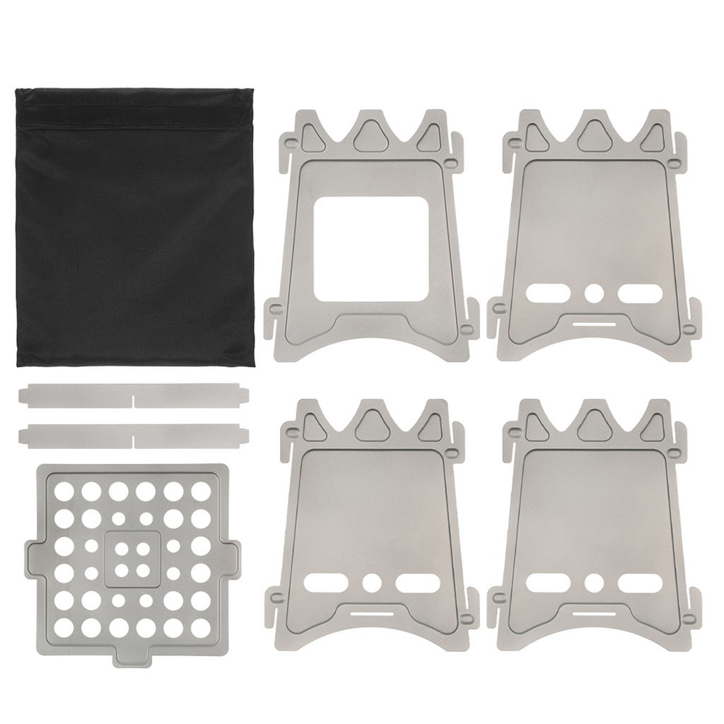 Stainless Steel Square Wood Burning Stove Lightweight And Compact Stealth Angel Survival