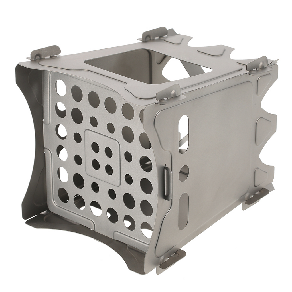 Stainless Steel Square Wood Burning Stove Lightweight And Compact Stealth Angel Survival