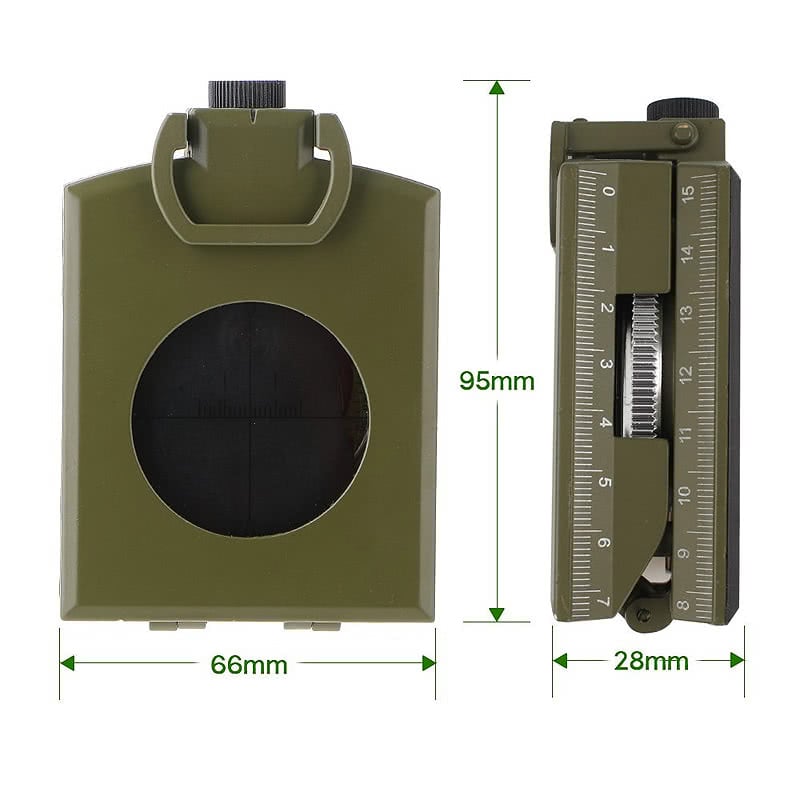 MLC2 Professional Military Lensatic Sighting Metal Compass with Inclinometer and Carrying Pouch Stealth Angel Survival