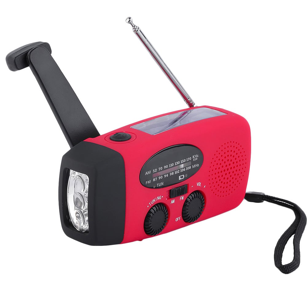 Portable Emergency Solar/Dynamo/DC & AM/FM/NOAA Radio & LED Flashlight & 1000mAh Charger Power Bank Stealth Angel Survival